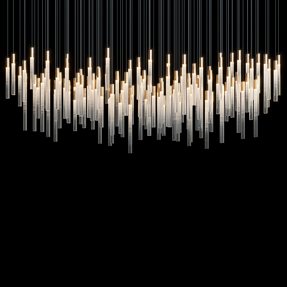 Velmora Frosted Tube Cluster Chandelier