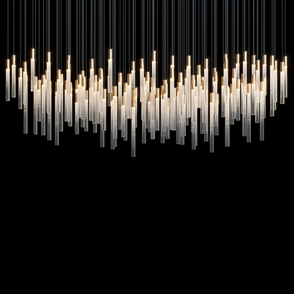 Velmora Frosted Tube Cluster Chandelier