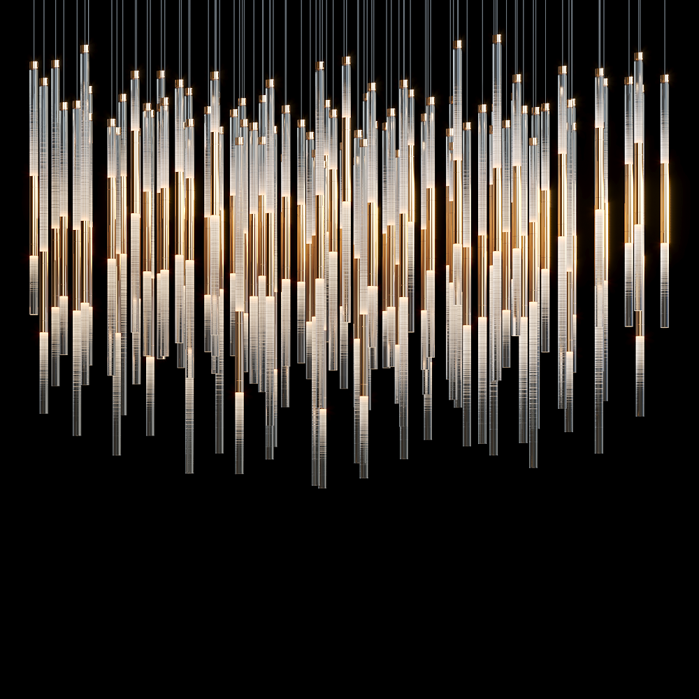 Velmora Frosted Tube Cluster Chandelier