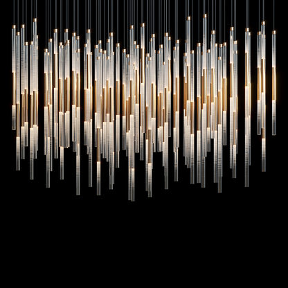 Velmora Frosted Tube Cluster Chandelier