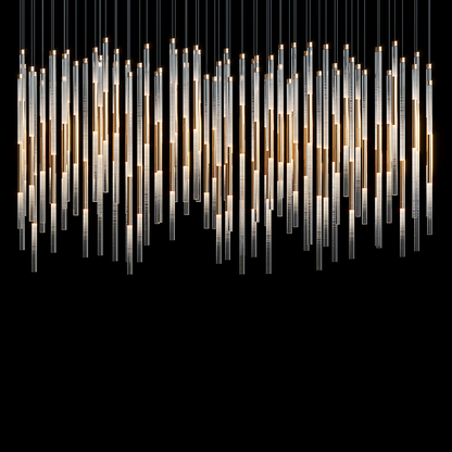 Velmora Frosted Tube Cluster Chandelier