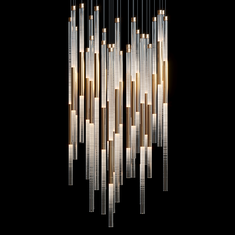 Velmora Frosted Tube Cluster Chandelier