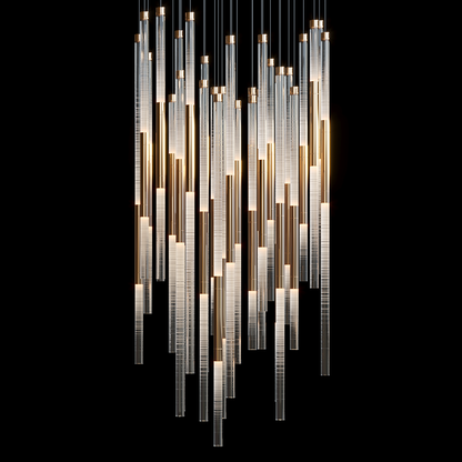 Velmora Frosted Tube Cluster Chandelier