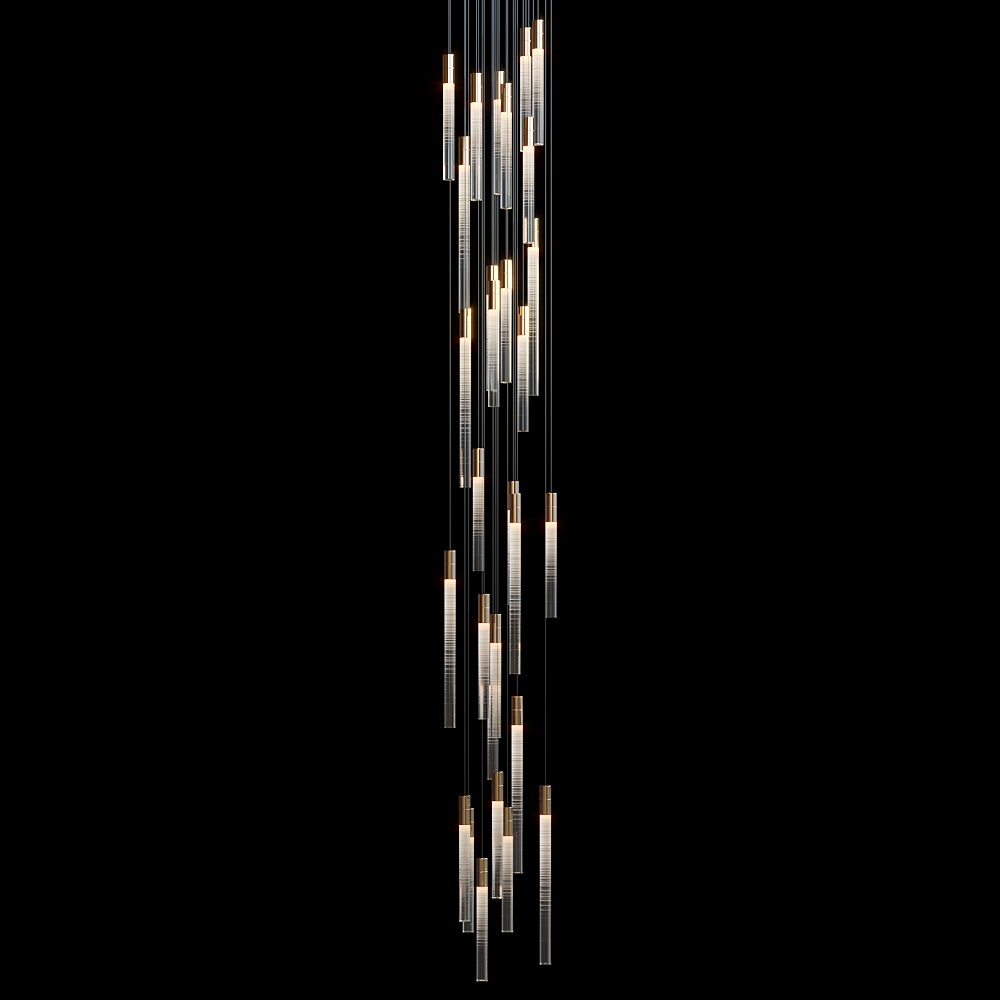 Velmora Frosted Tube Cluster Chandelier