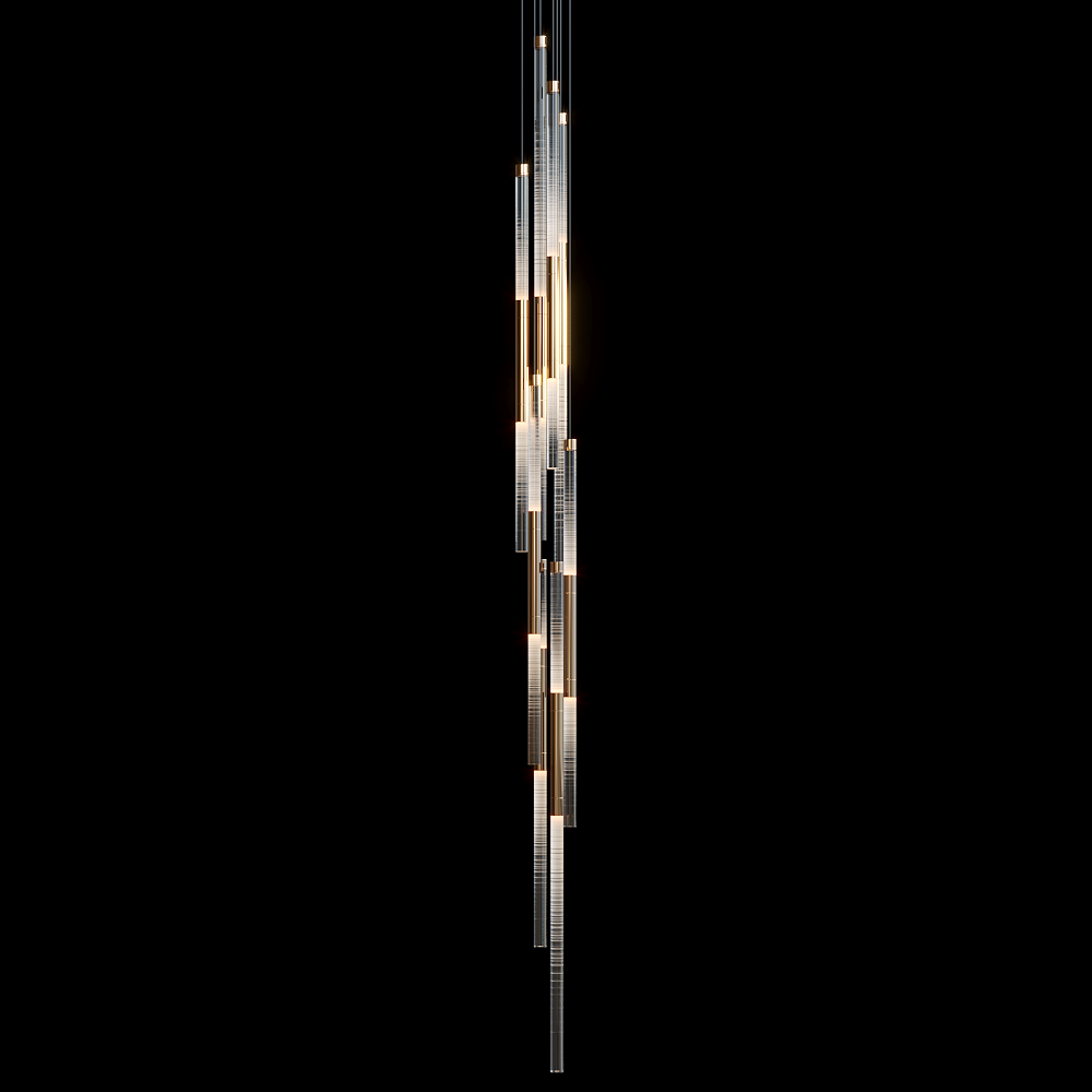 Velmora Frosted Tube Cluster Chandelier