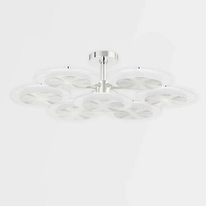 Ovo Ice Glass Round Chandelier 37.75"