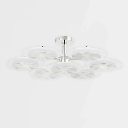 Ovo Ice Glass Round Chandelier 37.75"