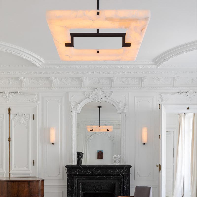 Glacera Square Alabaster Chandelier - morylighting