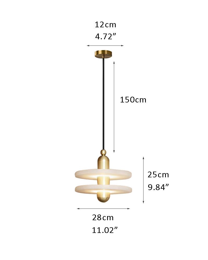 Alabaster Modern Marble Ring Pendant Light