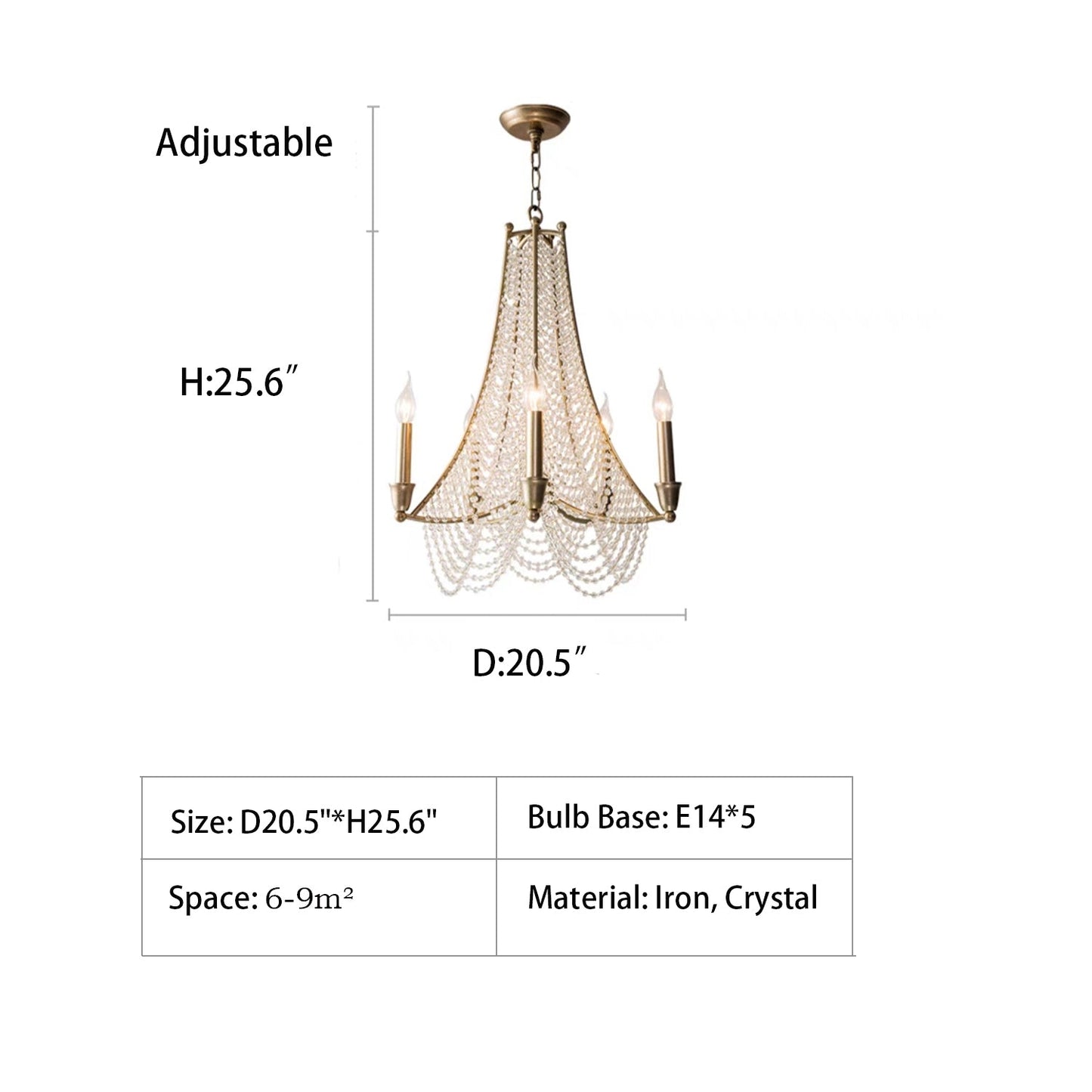 Morylighting Grand Lumina Crystal Beaded Chandelier - Background Shot