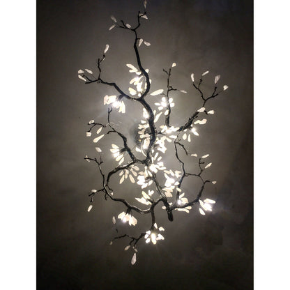 Selenite Crystal Blossom Branching Tree Chandelier