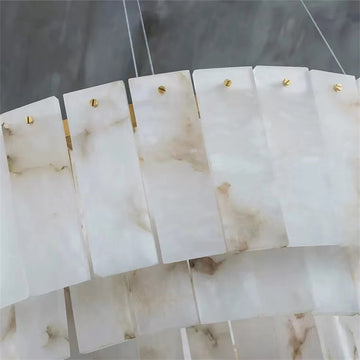 Brendra Alabaster 2-Tier Round Chandelier - morylighting