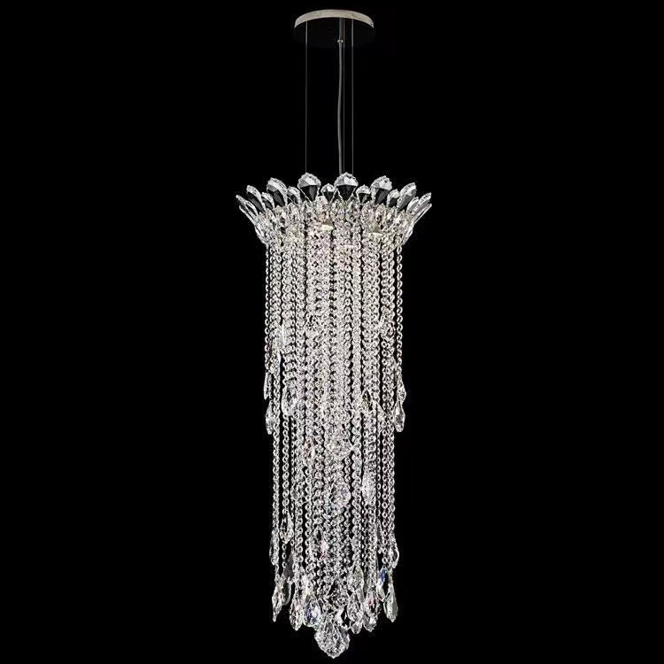 Morylighting Grand Lumina Round Crystal Tassel Chandelier - Background Shot