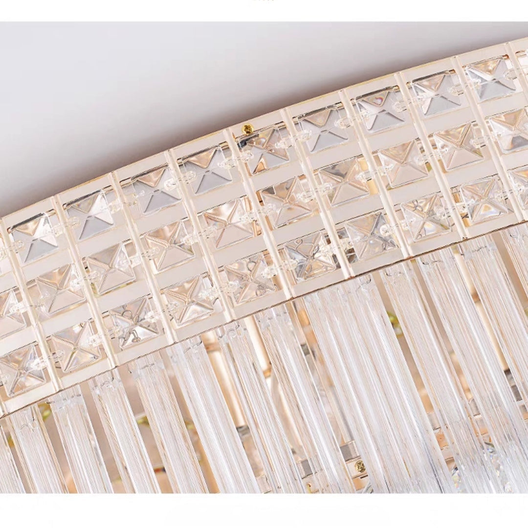 Morylighting Grand Lumina Rectangular Flush Mount Chandelier - Background Shot