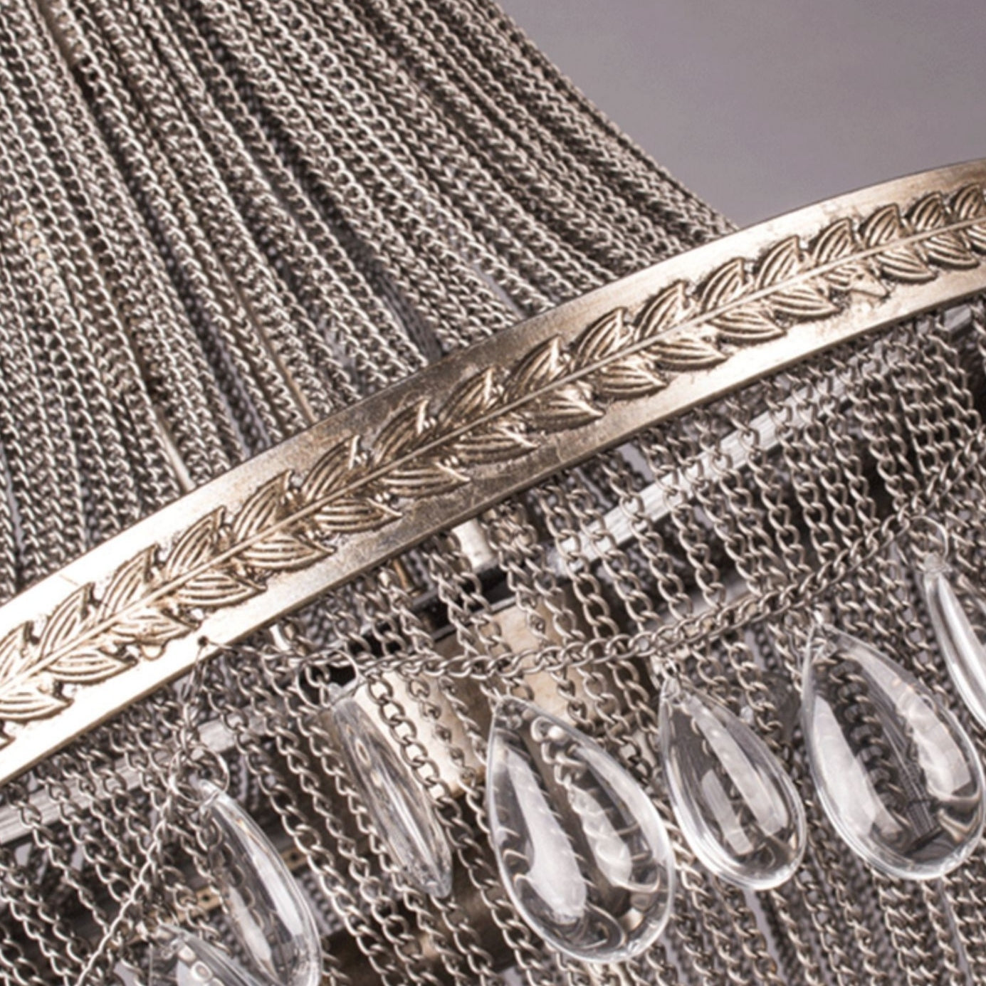 Morylighting Grand Lumina Metal Art Crystal Chandelier - Background Shot