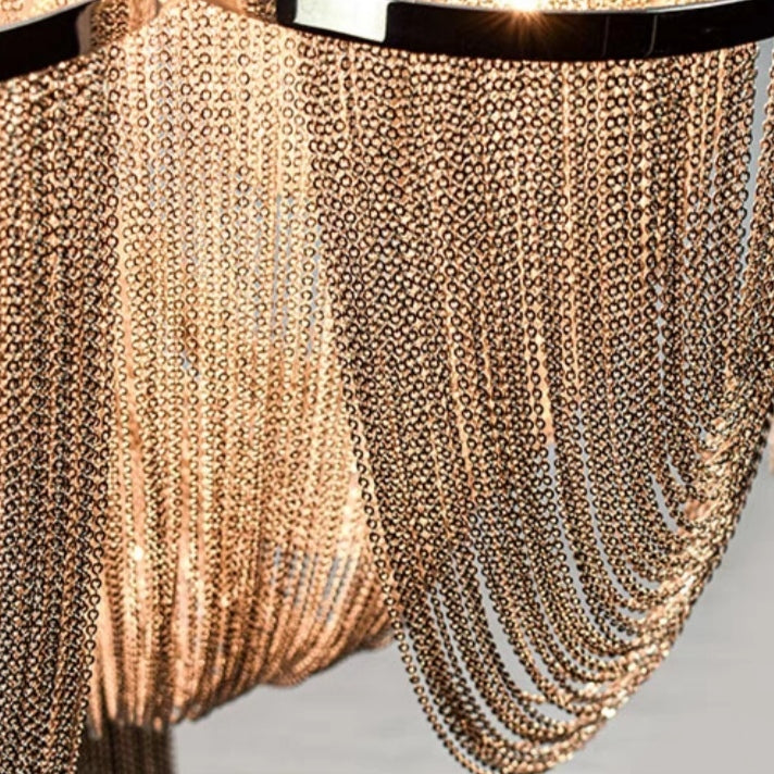Morylighting Grand Lumina Cascade Tassel Chandelier - Background Shot
