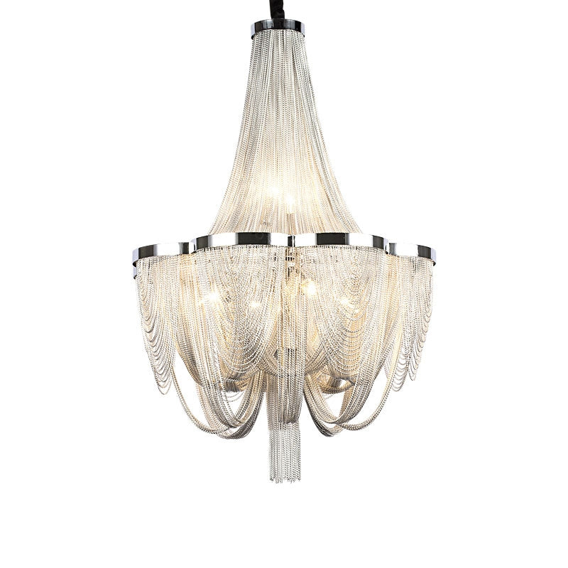 Morylighting Grand Lumina Cascade Tassel Chandelier - Background Shot