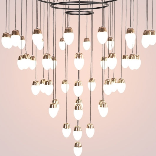 Morylighting Veridian Cascade Multi-Tier Chandelier - Background Shot