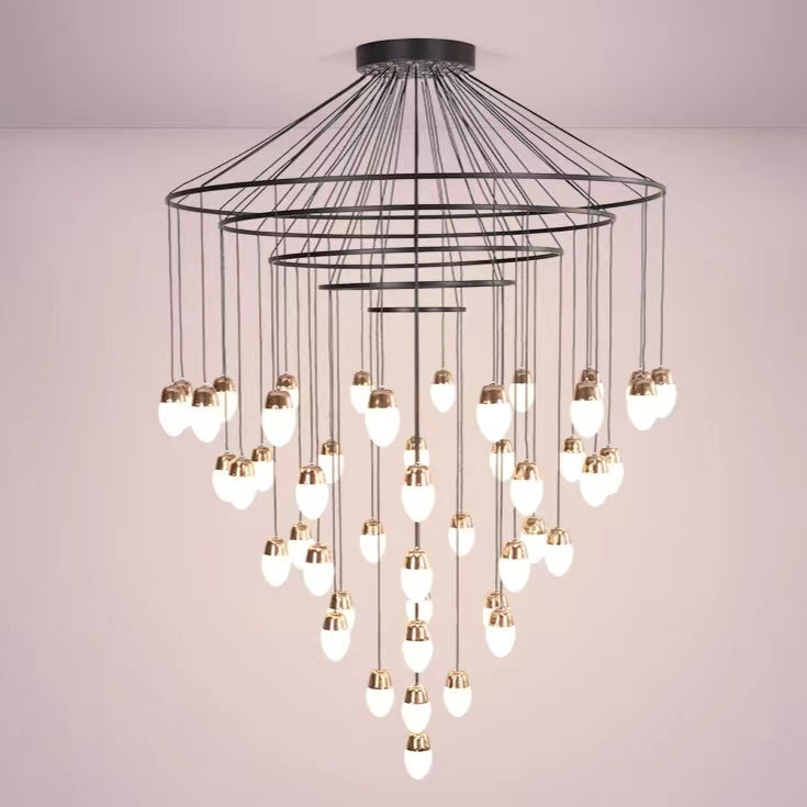 Morylighting Veridian Cascade Multi-Tier Chandelier - Background Shot
