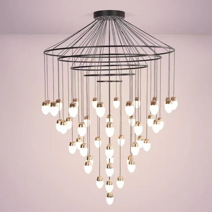 Morylighting Veridian Cascade Multi-Tier Chandelier - Background Shot