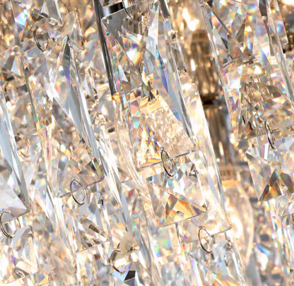 Morylighting Grand Tiered Round Flush Mount Chandelier - Background Shot