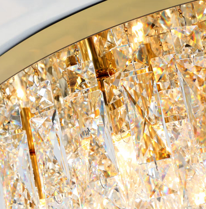 Morylighting Grand Tiered Round Flush Mount Chandelier - Background Shot