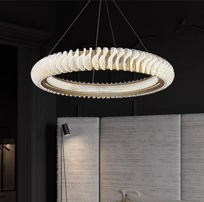 Morylighting Grand Luminous Ring Chandelier - formal American dining room