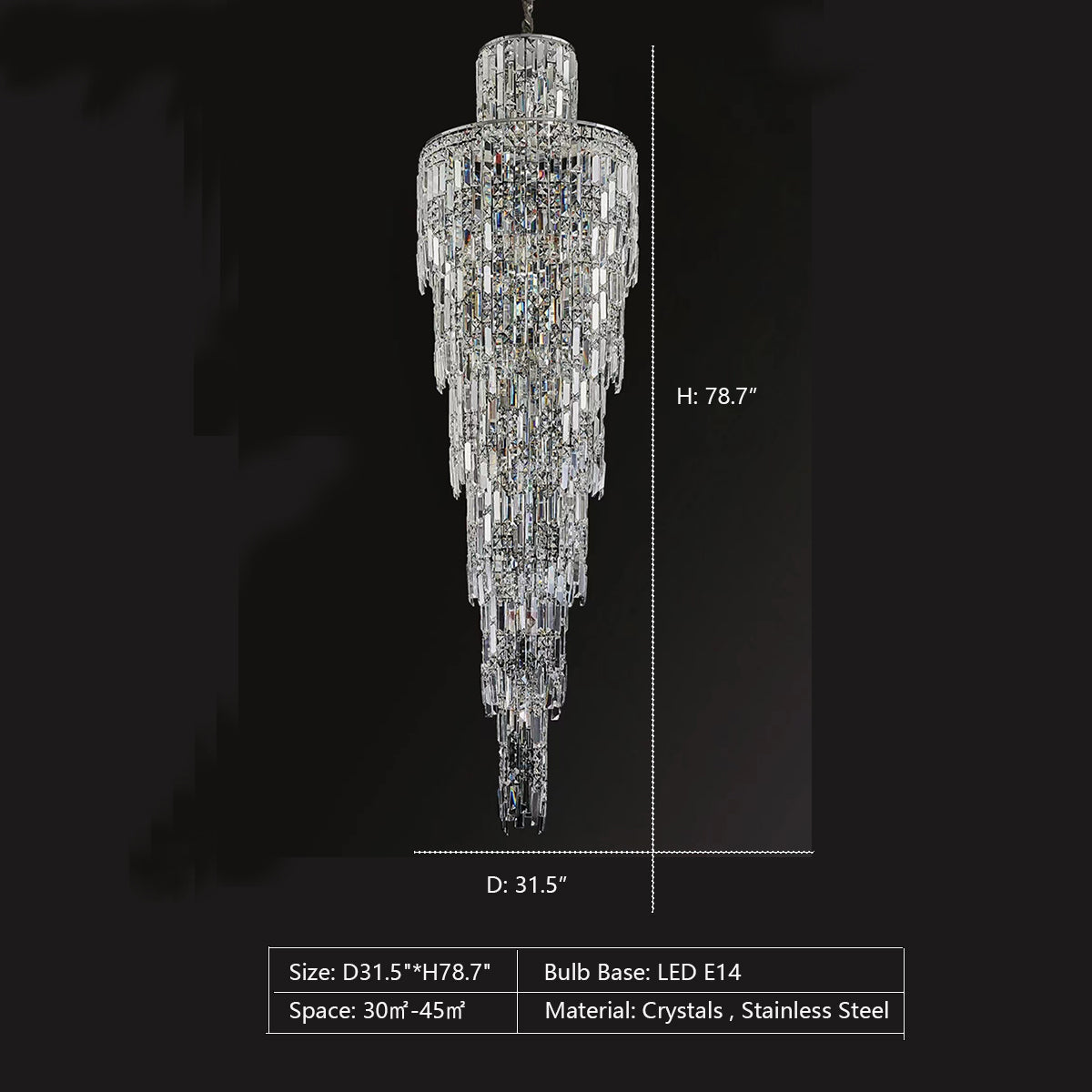 Morylighting Grand Lumina K9 Crystal Chandelier - Background Shot