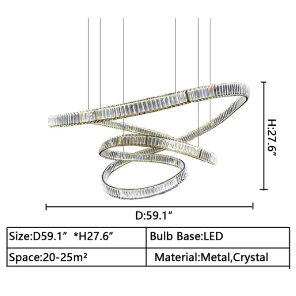 Morylighting Radiant Ring Crystal Chandelier - Background Shot