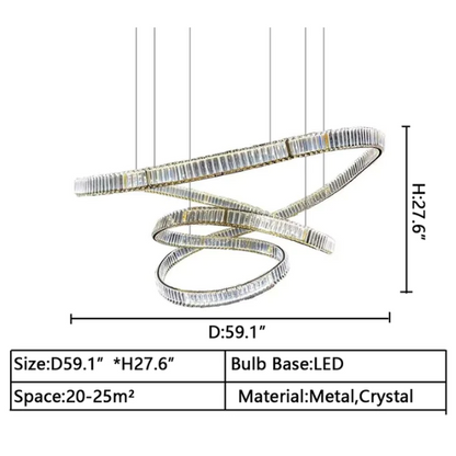 Morylighting Radiant Ring Crystal Chandelier - Background Shot