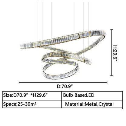 Morylighting Radiant Ring Crystal Chandelier - Background Shot