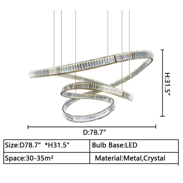 Morylighting Radiant Ring Crystal Chandelier - Background Shot