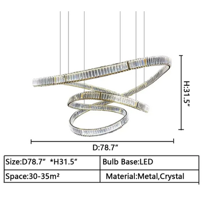 Morylighting Radiant Ring Crystal Chandelier - Background Shot