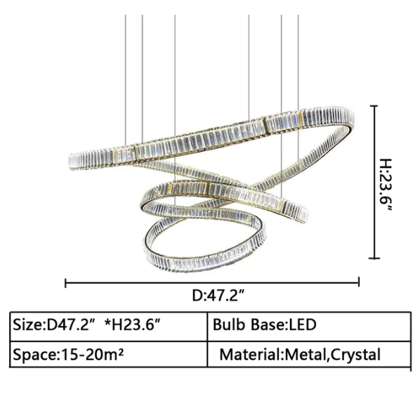 Morylighting Radiant Ring Crystal Chandelier - Background Shot