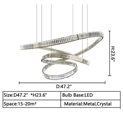 Morylighting Radiant Ring Crystal Chandelier - Background Shot
