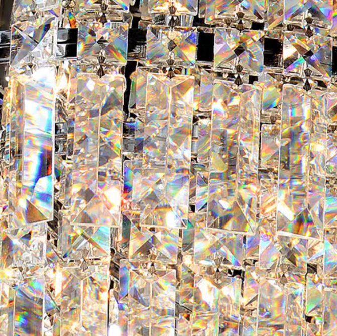 Morylighting Grand Tiered Crystal Flush Mount Chandelier - Background Shot