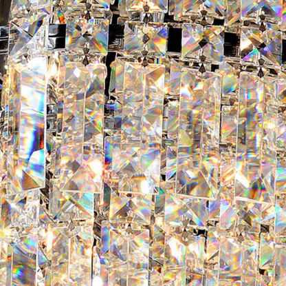 Morylighting Grand Tiered Crystal Flush Mount Chandelier - Background Shot