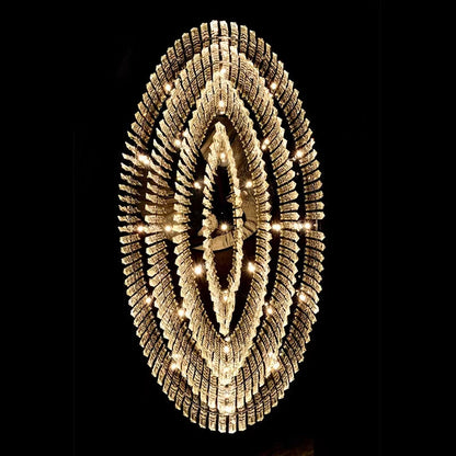 Morylighting Grand Tiered Crystal Flush Mount Chandelier - Background Shot