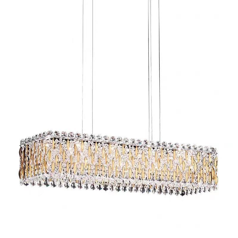 Morylighting Grand Lumina Rectangle Crystal Chandelier - Background Shot