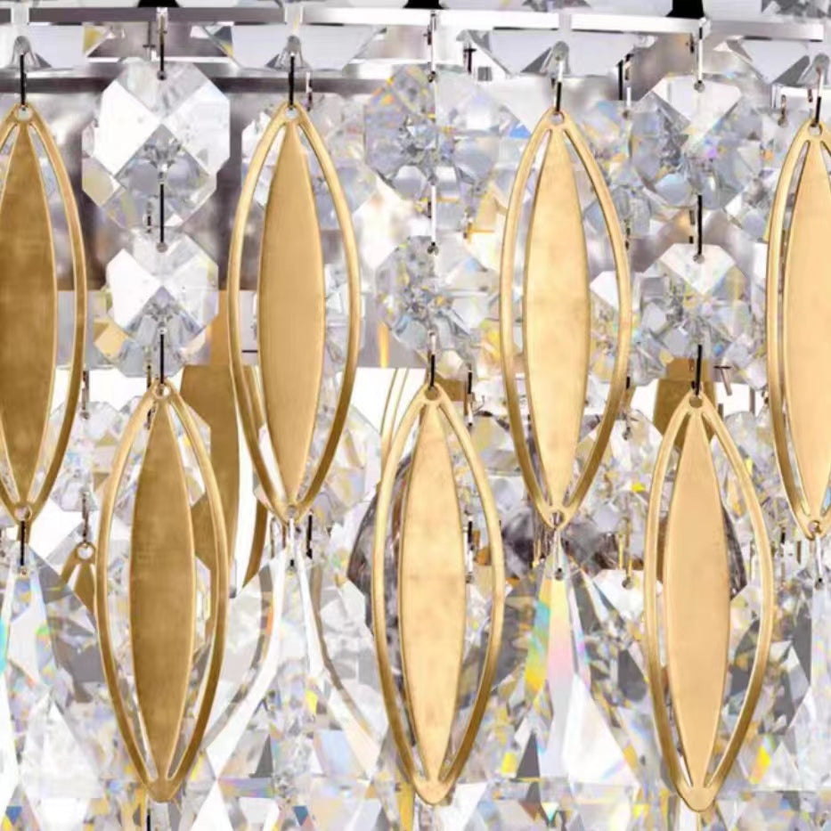 Morylighting Grand Lumina Rectangle Crystal Chandelier - Background Shot