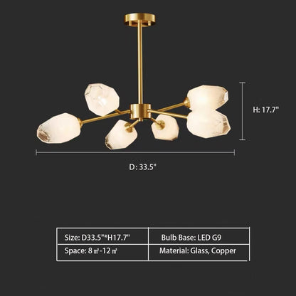 Morylighting Facet Bloom Sputnik Glass Chandelier - Background Shot