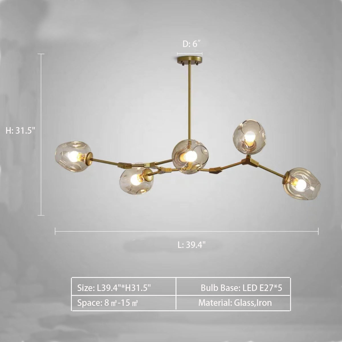 Morylighting Branching Bloom Multiple Pendant Chandelier - Background Shot