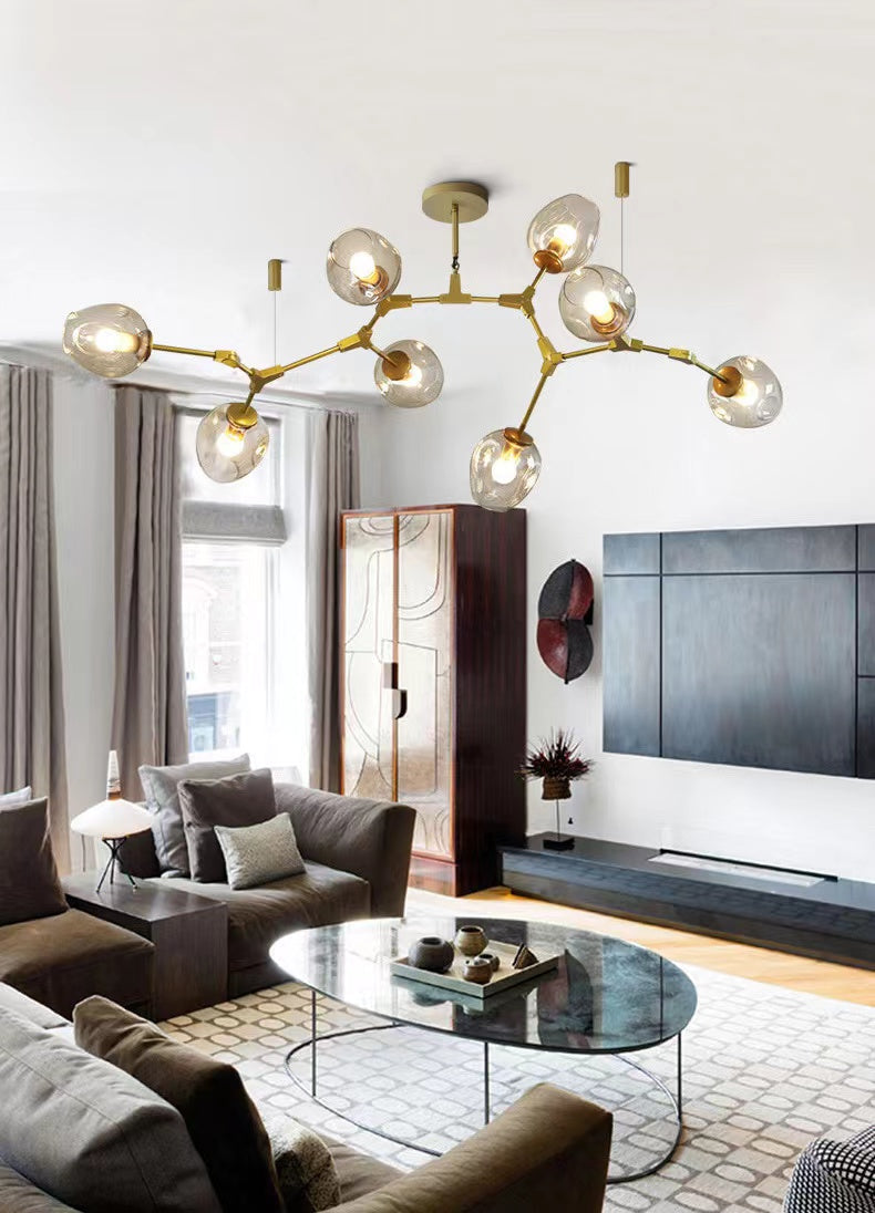 Morylighting Branching Bloom Multiple Pendant Chandelier - formal American dining room