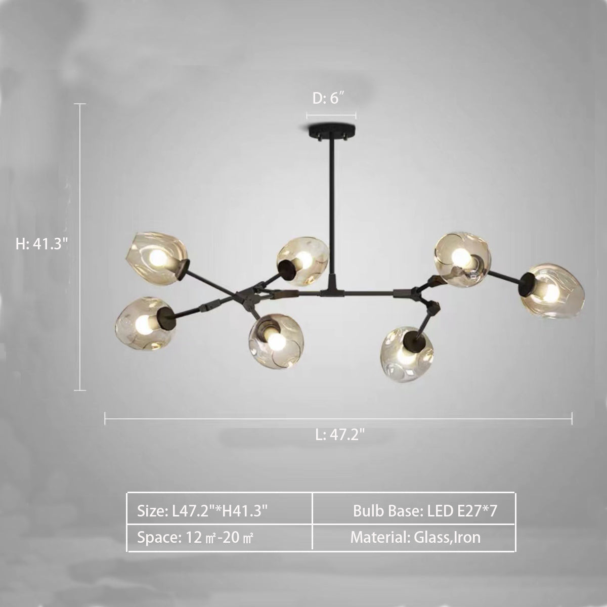 Morylighting Branching Bloom Multiple Pendant Chandelier - Background Shot