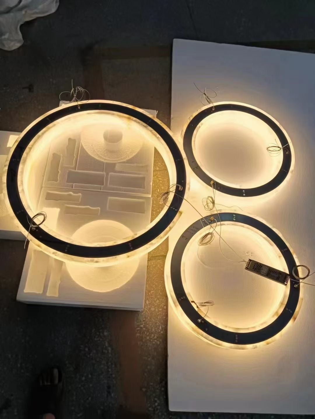 Halo Alabaster Natural Stone Chandelier