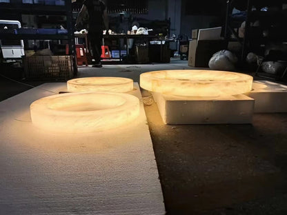 Halo Alabaster Natural Stone Chandelier