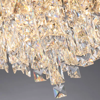 Morylighting Grand Tiered Round Flush Mount Chandelier - Background Shot