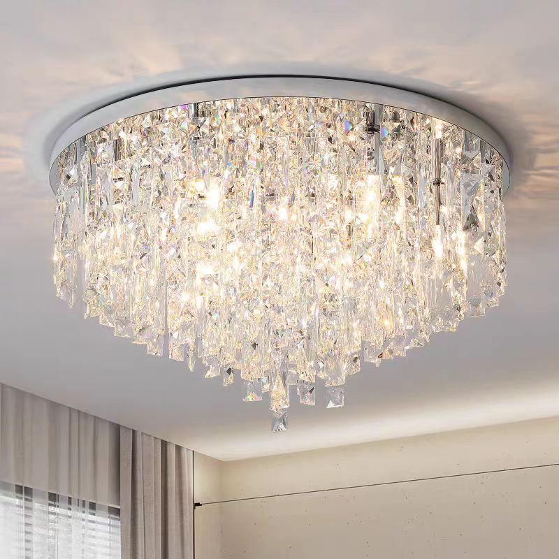 Morylighting Grand Tiered Round Flush Mount Chandelier - Background Shot