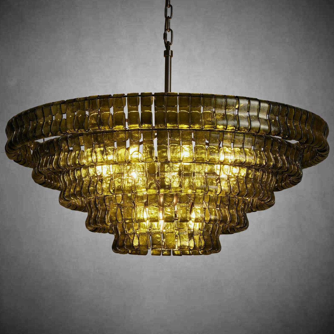 Glacien Round Glass Chandelier
