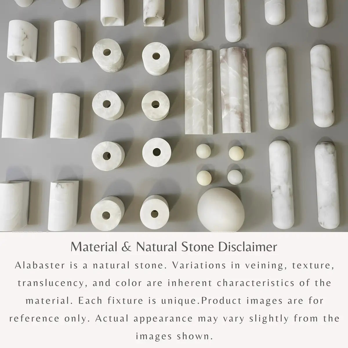 Alabaster Toroid Staircase Chandelier